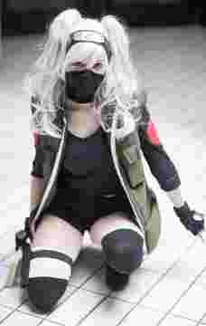 Cosplay inspiré d'animé japonais Naruto Kakashi Hatake
