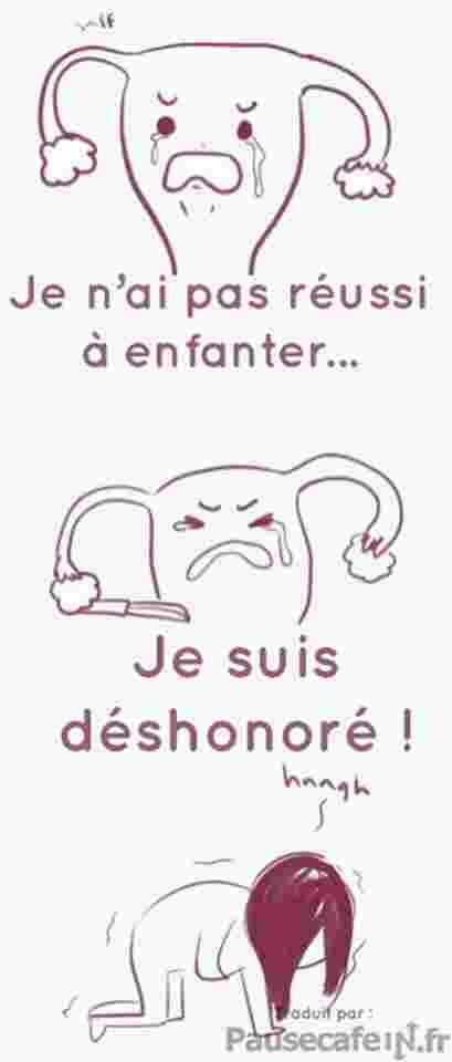 Illustrations drôles menstruations femmes sacrifice utérus