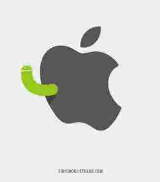 dessin, apple, samsung