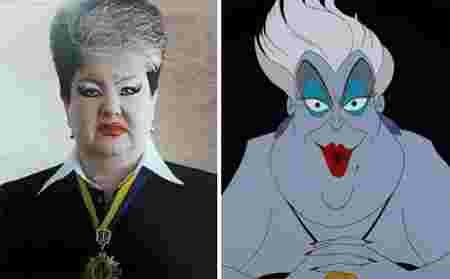 Ressemblance vie réelle et Disney juge ukrainienne Ursula La petite sirène