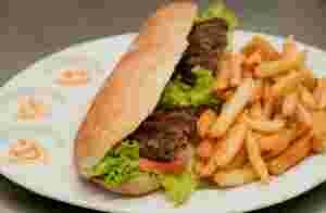 kebab, frites, sandwich