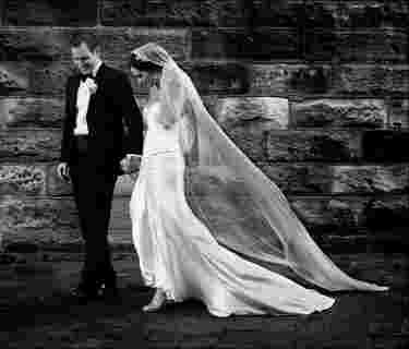 photo mariage couple noir et blanc