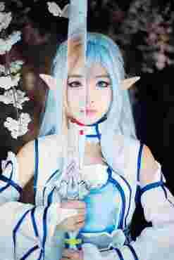 Cosplay inspiré d'animé japonais Sword Art Online Fairy Dance Asuna