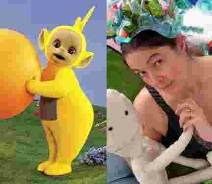 actrice qui joue le teletubby jaune