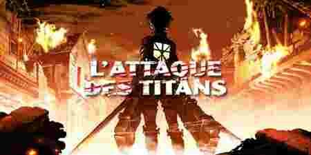 attaque des titans, affiche, flammes