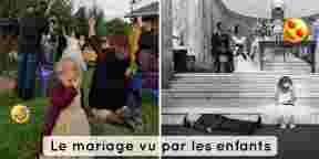 18 photos hilarantes d'enfants qui craquent aux mariage...