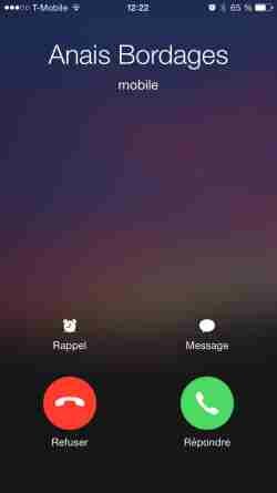 Décliner un appel iPhone