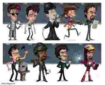 evolution, acteur, robert downey jr