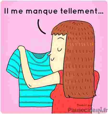 Amour couple illustrations Leonid Khan humour renifler vêtements