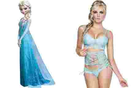 Elsa la reine des neiges Disney lingerie sexy