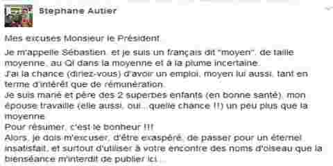 Ce Statut d'un Français Moyen au Président de la Républ...